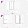 vidaXL Bi-Falt Duschumhausung Dunkel transparent 120 x 67 x 129 cm