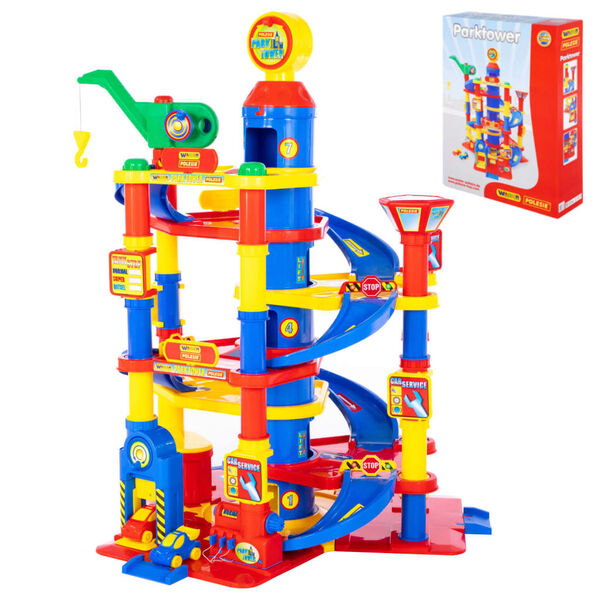 Polesie Wader 7-tlg. Parkgaragen-Set mit 7 Etagen 77x71x95 cm PP