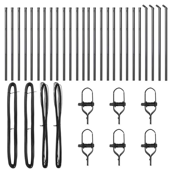 vidaXL Zaunpfosten 26 pcs Grau 3,2 x 3,2 x 100 cm