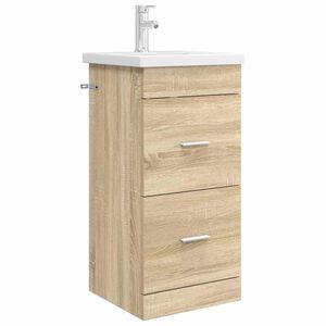 vidaXL Badezimmerschrank mit Waschbecken Sonoma-Eiche