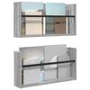 vidaXL Magazinregal 2 pcs Graues Sonoma 60 x 12 x 30 cm Holzwerkstoff