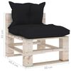 vidaXL 5-tlg. Garten-Lounge-Set aus Paletten mit Kissen Kiefernholz