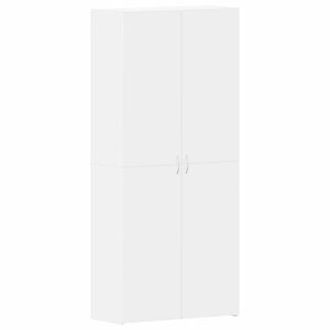 vidaXL Schuhschrank 80 x 35,5 x 180 cm Holzwerkstoff Wei&szlig;