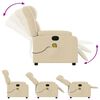 vidaXL Massagesessel Elektrisch Creme Stoff