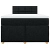 vidaXL Boxspringbett mit Matratze Schwarz 120x190 cm Stoff