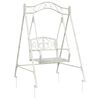 vidaXL Schaukelbank Stahl 113 x 121,5 x 168 cm Antik Wei&szlig;