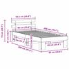 vidaXL Bettrahmen Wachsbraun 90 x 200 cm Massives Kiefernholz