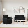 vidaXL Sofa Set 2 pcs Schwarz 196 x 82 x 85 cm Stoff