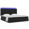 vidaXL Bett mit Stauraum und LED mit LED Schwarz 200 x 200 cm Samt