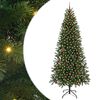 vidaXL K&uuml;nstlicher Weihnachtsbaum mit 300 LEDs Gr&uuml;n 240 cm PE und PVC