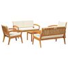 vidaXL Bistrogarnitur 5 stk. Braun Polyester