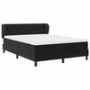 vidaXL Boxspringbett mit Matratze Schwarz 140 x 200 cm Samt