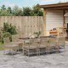vidaXL Garten Essgruppe 11 pcs Beige Poly-Rattan