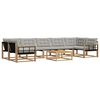 vidaXL Outdoor-Sofagarnitur 8 pcs Wei&szlig; und Hellgrau 79 x 79 x 37 cm