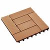 vidaXL Terrassenfliese 11 pcs Teak 30 x 30 cm WPC