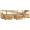 vidaXL Outdoor-Sofagarnitur 7 stk. Wei&szlig; Polyester