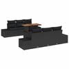 vidaXL Gartensofa-set 7 stk. Schwarz 100 x 55 x 73 cm Poly-Rattan