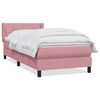 vidaXL Boxspringbett mit Matratze Rosa 80x210 cm Samt