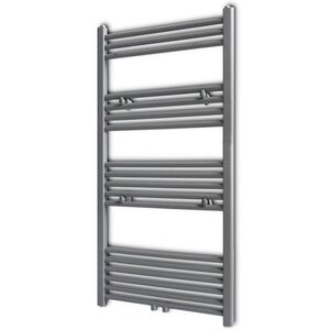 Handtuchheizk&ouml;rper Warmwasser Gerade Grau 600x1160 mm