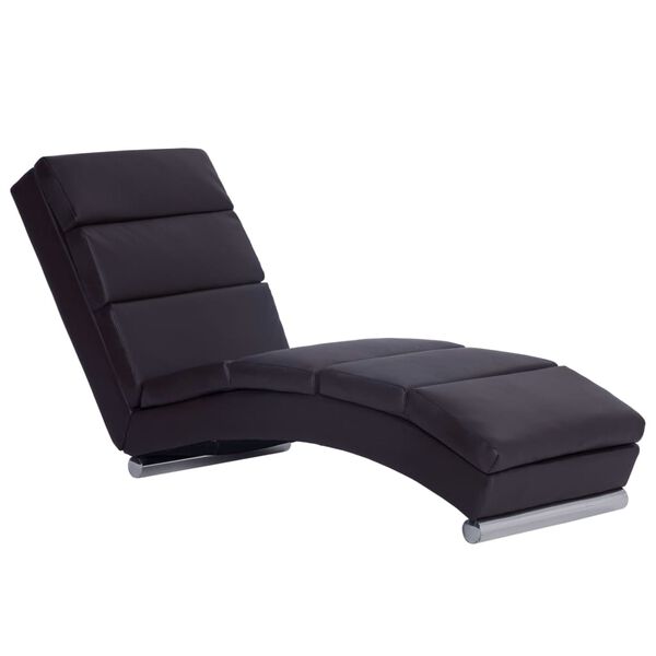 vidaXL Chaiselongue Braun Kunstleder