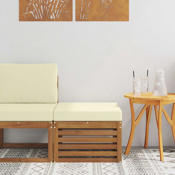 vidaXL Outdoor-Fu&szlig;hocker Massivholz Akazie Natur