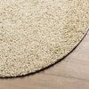 vidaXL Teppich Shaggy Hochflor Modern Golden &Oslash; 240 cm