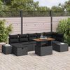 vidaXL Garten-Sofa-Set 8 pcs Schwarz Poly-Rattan