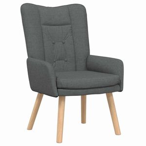 vidaXL Sessel Dunkelgrau 63 x 67 x 94 cm Stoff und Sperrholz