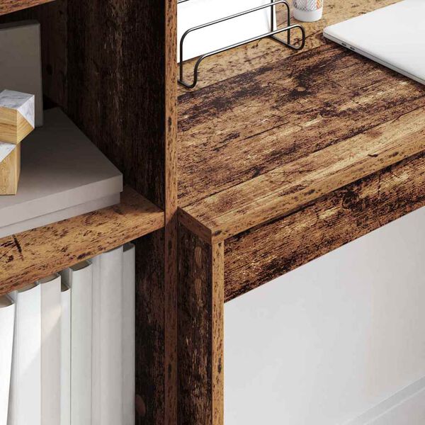 vidaXL Schreibtisch mit Schubladen 2 pcs Altholz