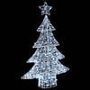 vidaXL Weihnachtsbaum mit 100 LEDs Kaltwei&szlig; 122 cm Acryl