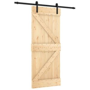 vidaXL Schiebet&uuml;r 85 x 210 cm Massivkiefer (Unbehandelt)