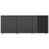 vidaXL TV-Schrank Hochglanz-Schwarz 80x34x30 cm Holzwerkstoff