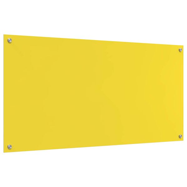 vidaXL Küchenrückwand Gelb 120 x 60 x 0,6 cm Gehärtetes Glas