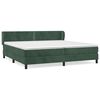 vidaXL Boxspringbett mit Matratze Dunkelgr&uuml;n 200x200 cm Samt