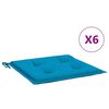 vidaXL Gartenstuhl-Kissen 6 Stk. Blau 50x50x3 cm Oxford-Gewebe
