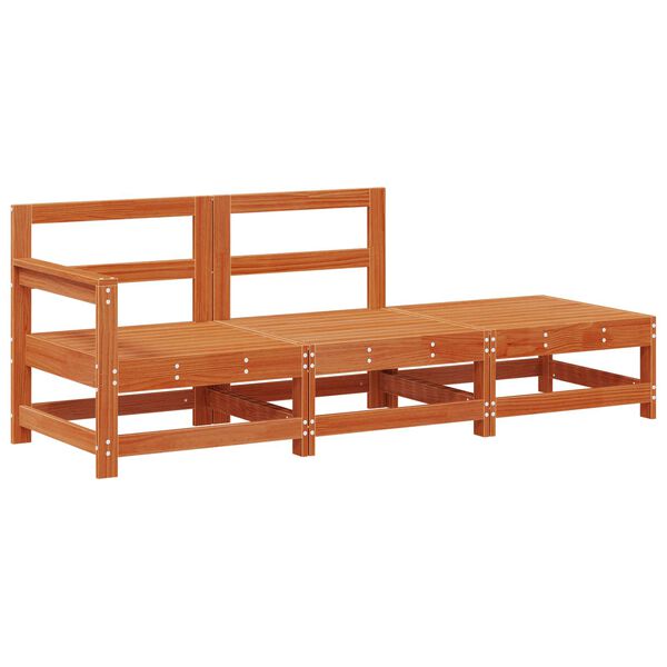 vidaXL Sectional Sofa Einheiten Wachsbraun 190 x 62 x 70,5cm