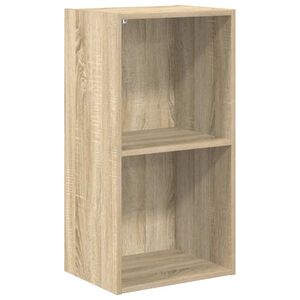 vidaXL B&uuml;cherregal 2 F&auml;cher Sonoma-Eiche 40x30x76,5 cm Holzwerkstoff