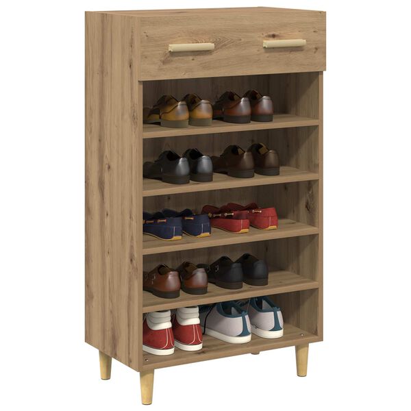 vidaXL Schuhschrank Kunsthandwerk Eiche 60 x 35 x 105 cm Holzwerkstoff