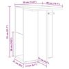 vidaXL Beistelltisch Artisan-Eiche 35 x 40 x 55 cm Holzwerkstoff