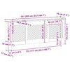 vidaXL MDF Heizk&ouml;rperverkleidung Wei&szlig; 205 cm