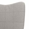 vidaXL Sessel Hellgrau 62 x 67 x 95,5 cm Sherpa-Stoff