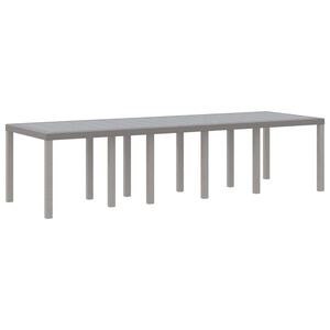 vidaXL Gartentisch Hellgrau 300 x 100 x 73 cm Poly-Rattan