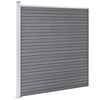 vidaXL WPC Zaun-Set 3 Quadrate + 1 Schräge 619x186 cm Grau