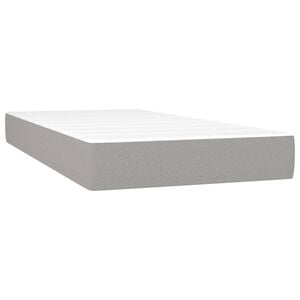 vidaXL Taschenfederkernmatratze Mittel Hellgrau 80x200x20 cm Stoff