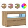 vidaXL TV-Schrank mit LED-Leuchten Artisan-Eiche 60x35x40 cm