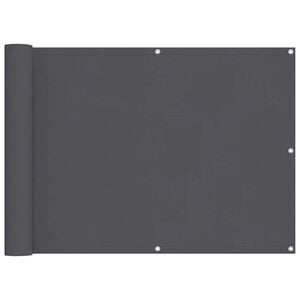 vidaXL Balkonsichtschutz Oxfordgewebe 75x600 cm Anthrazit