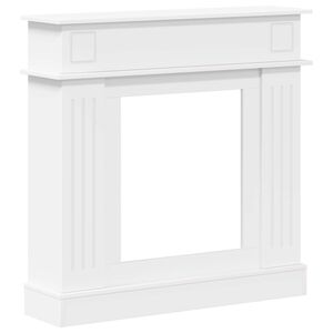 vidaXL Kaminumrandung Wei&szlig; 102 x 26 x 100 cm Holzwerkstoff