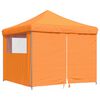 vidaXL Partyzelt Faltbar Pop-Up mit 4 Seitenteilen Orange