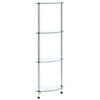vidaXL Regal mit 4 Ablagen Transparent 30x30x100 cm Hartglas