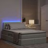 vidaXL Bett mit Stauraum und LED Hellgrau 120 x 200 cm Samt